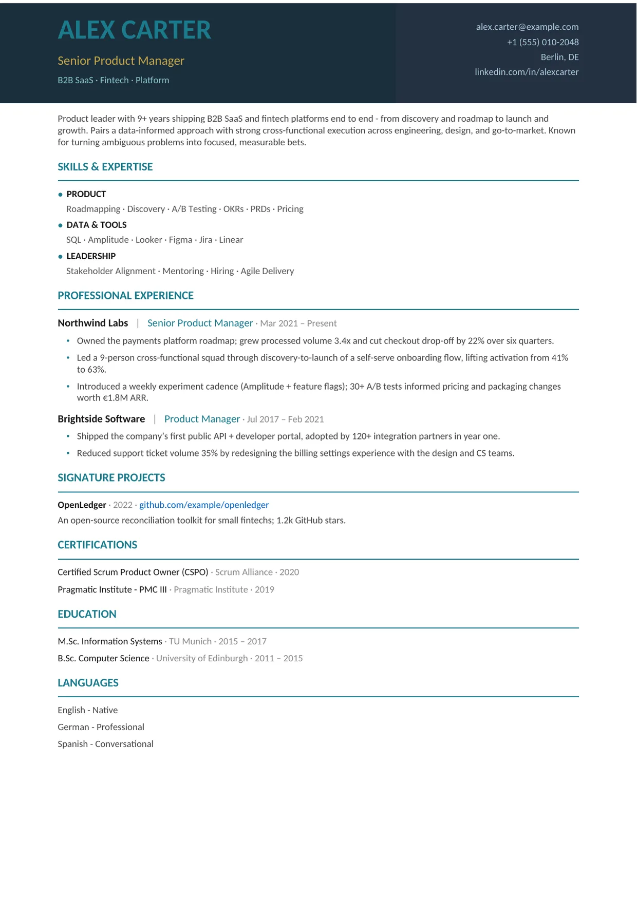 Meridian template preview